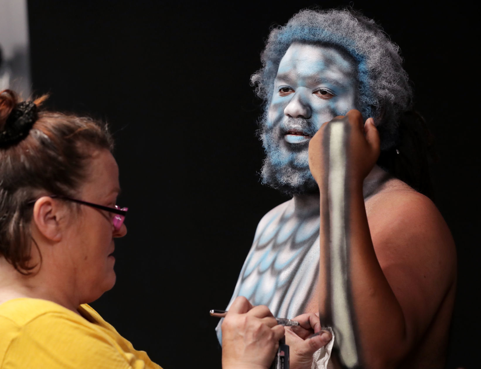 Body paint mural by Dawn Marie Svanoe